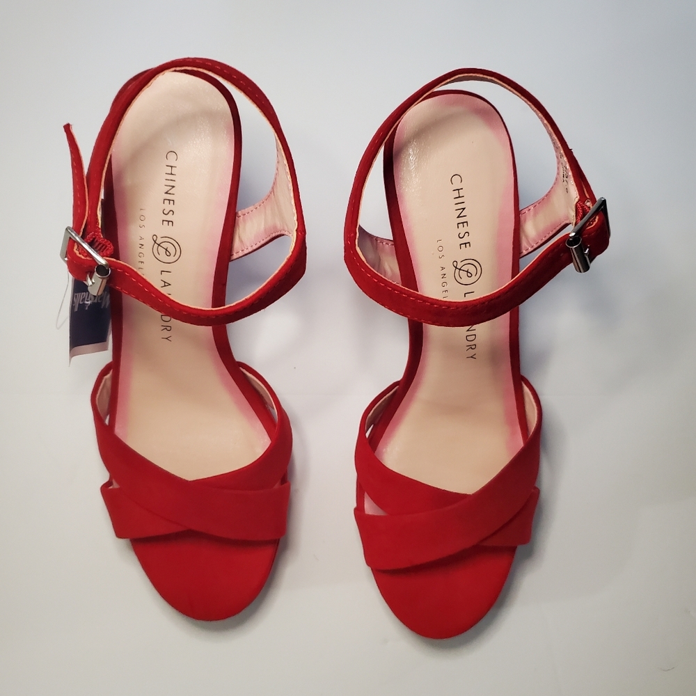 Chinese Laundry Heels Size 7 Women Red Shoes